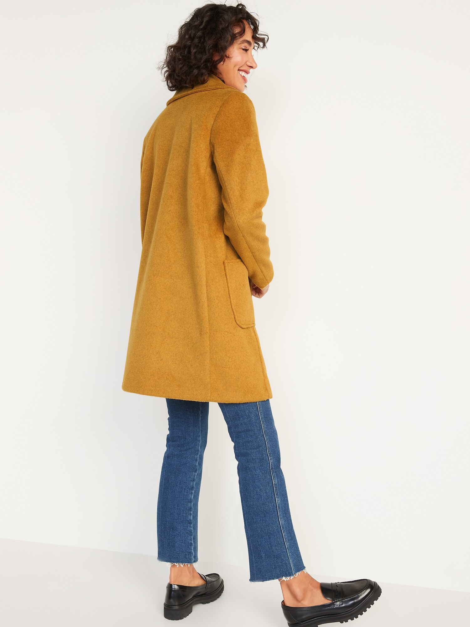 old navy soft brushed coat