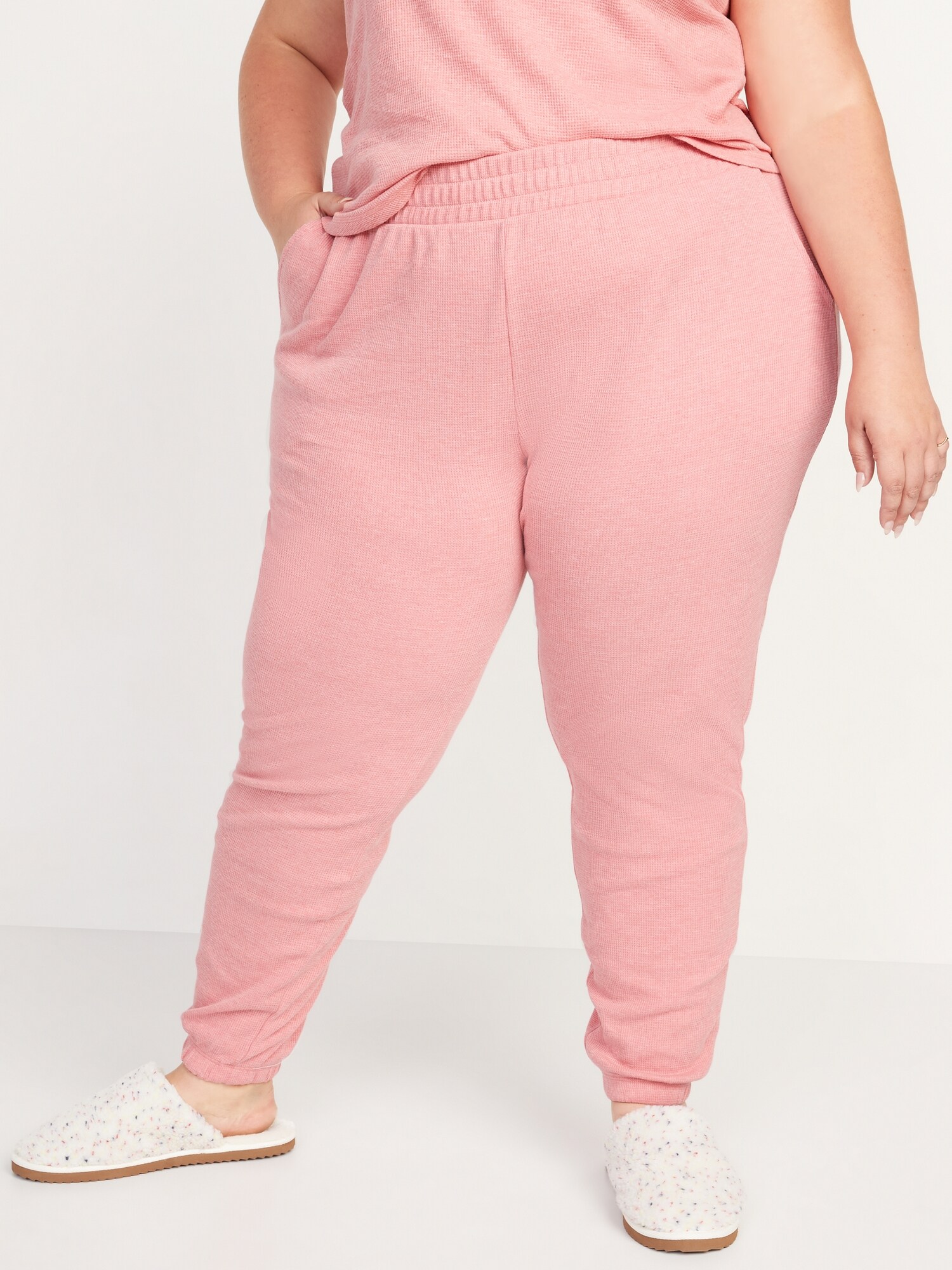 High-Waisted Thermal-Knit Jogger Lounge Pants for Women, Old Navy