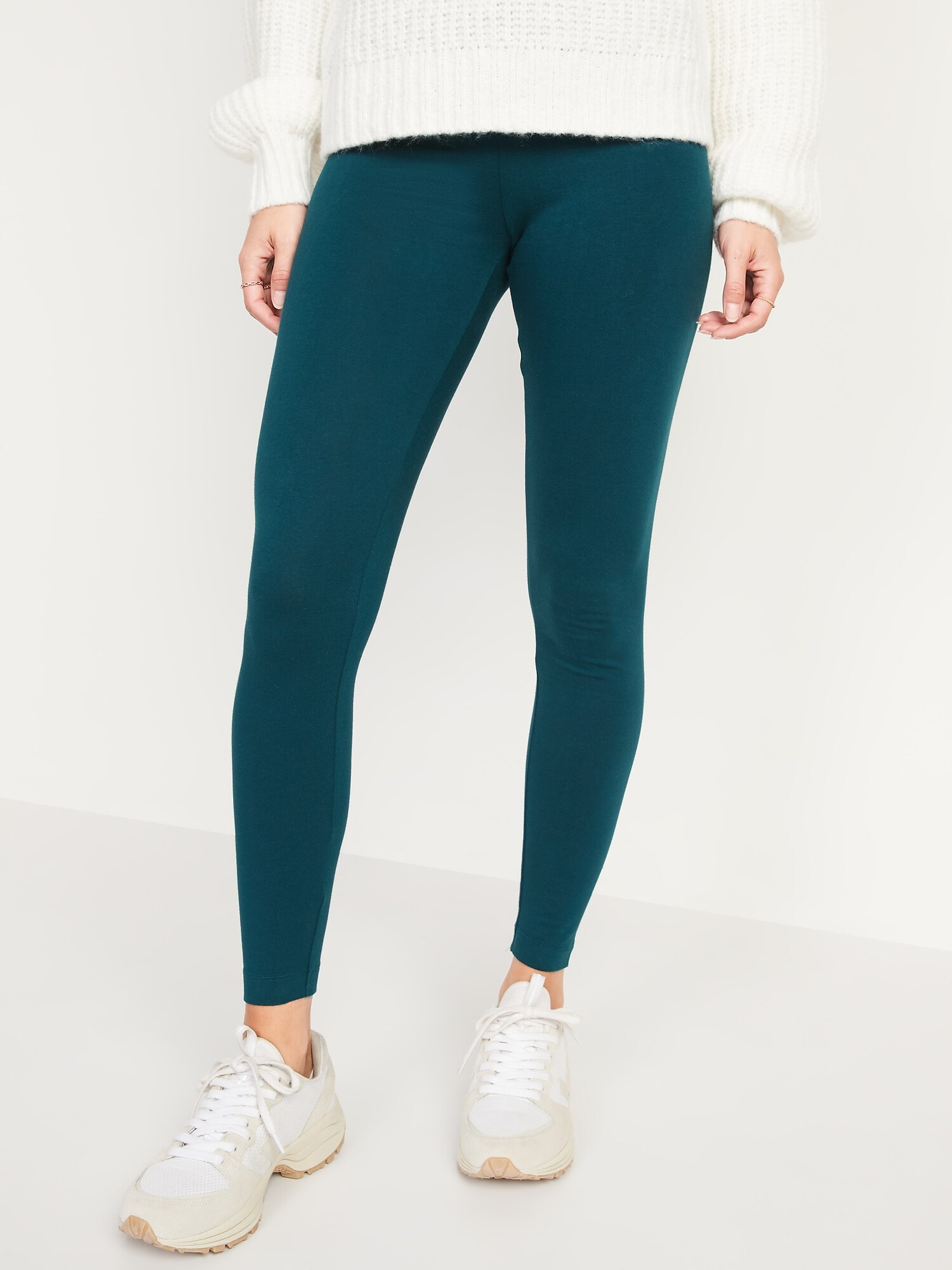 High Waisted Jersey Ankle Leggings For Women Old Navy 0224