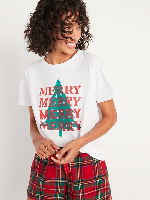 Image number 5 showing, Matching Holiday Graphic T-Shirt for Women