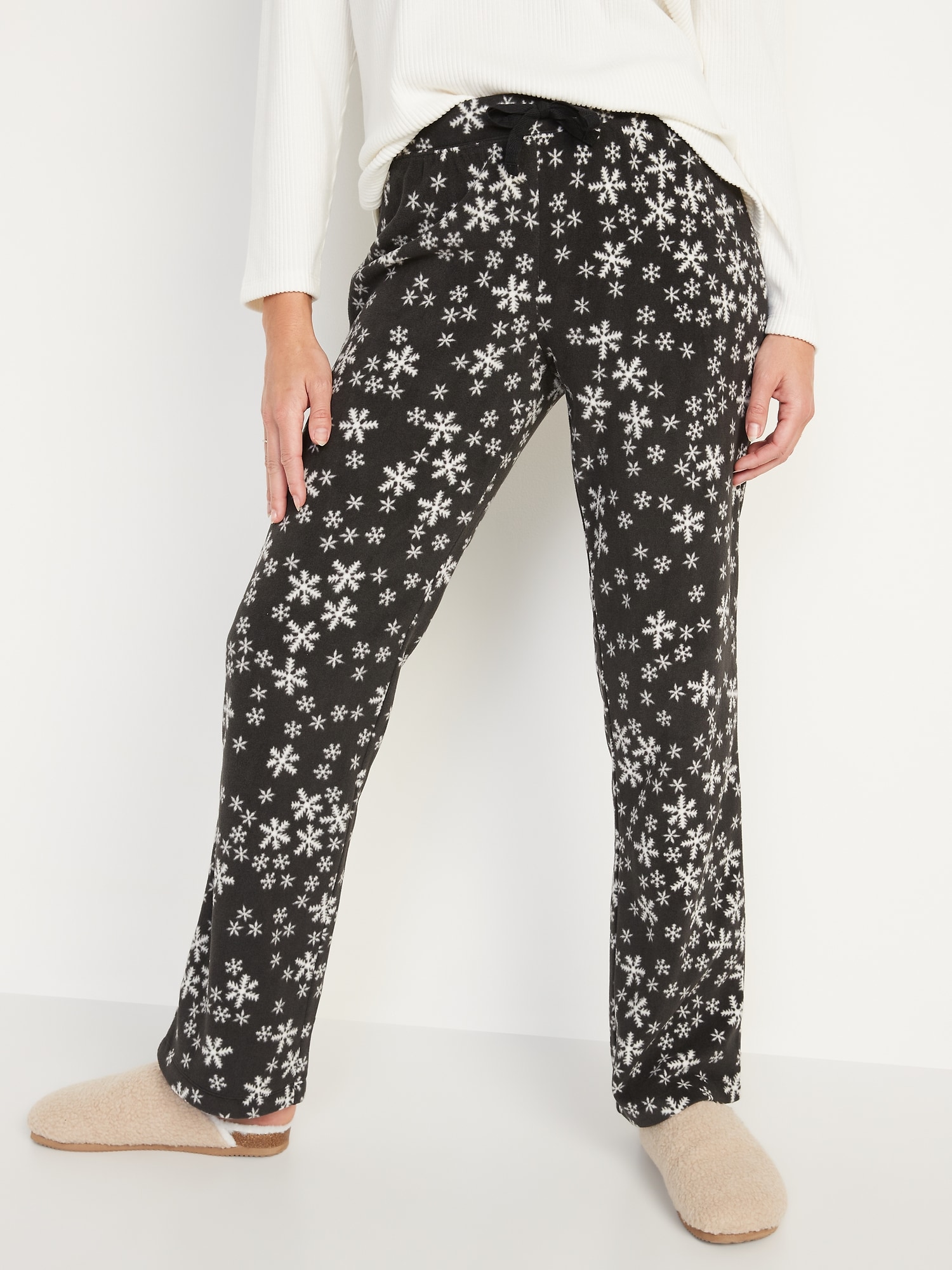 Matching Printed Microfleece Pajama Pants