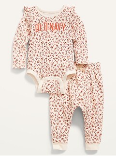 2-Piece Thermal Bodysuit and Leggings Set for Baby