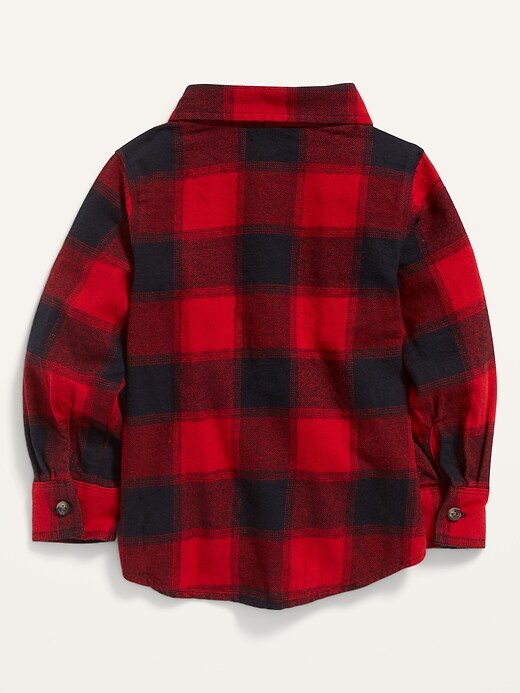 View large product image 2 of 2. Plaid Flannel Long-Sleeve Shirt for Toddler Boys