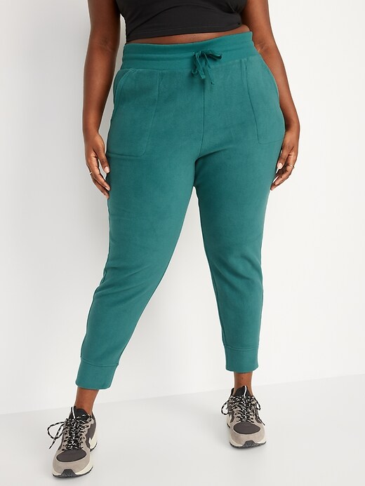 Image number 7 showing, Extra High-Waisted Microfleece Jogger Sweatpants for Women