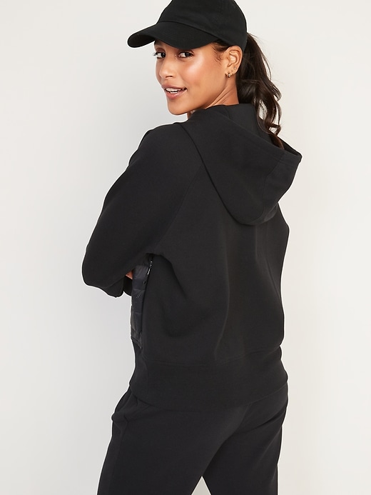 Image number 6 showing, Dynamic Fleece Quilted Hybrid Zip Hoodie for Women
