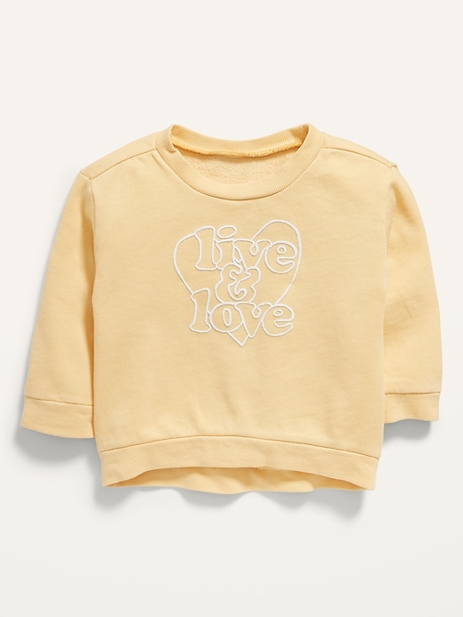 View large product image 1 of 2. Unisex Garment-Dyed Graphic Sweatshirt for Baby