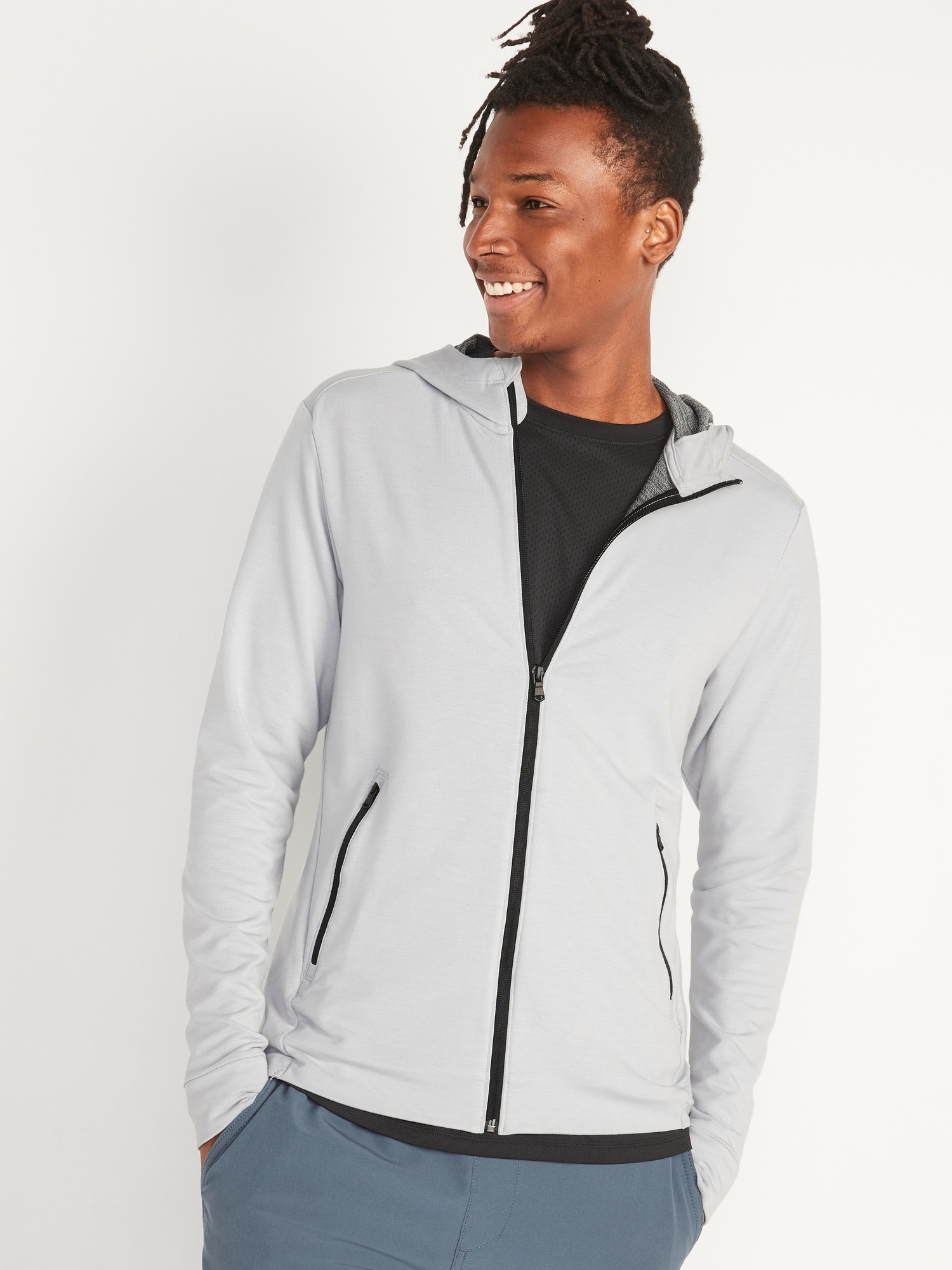 Live-In French Terry Go-Dry Zip Hoodie for Men | Old Navy
