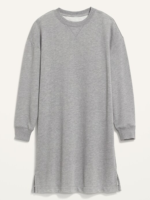 Image number 4 showing, Long-Sleeve Mini Sweatshirt Shift Dress for Women