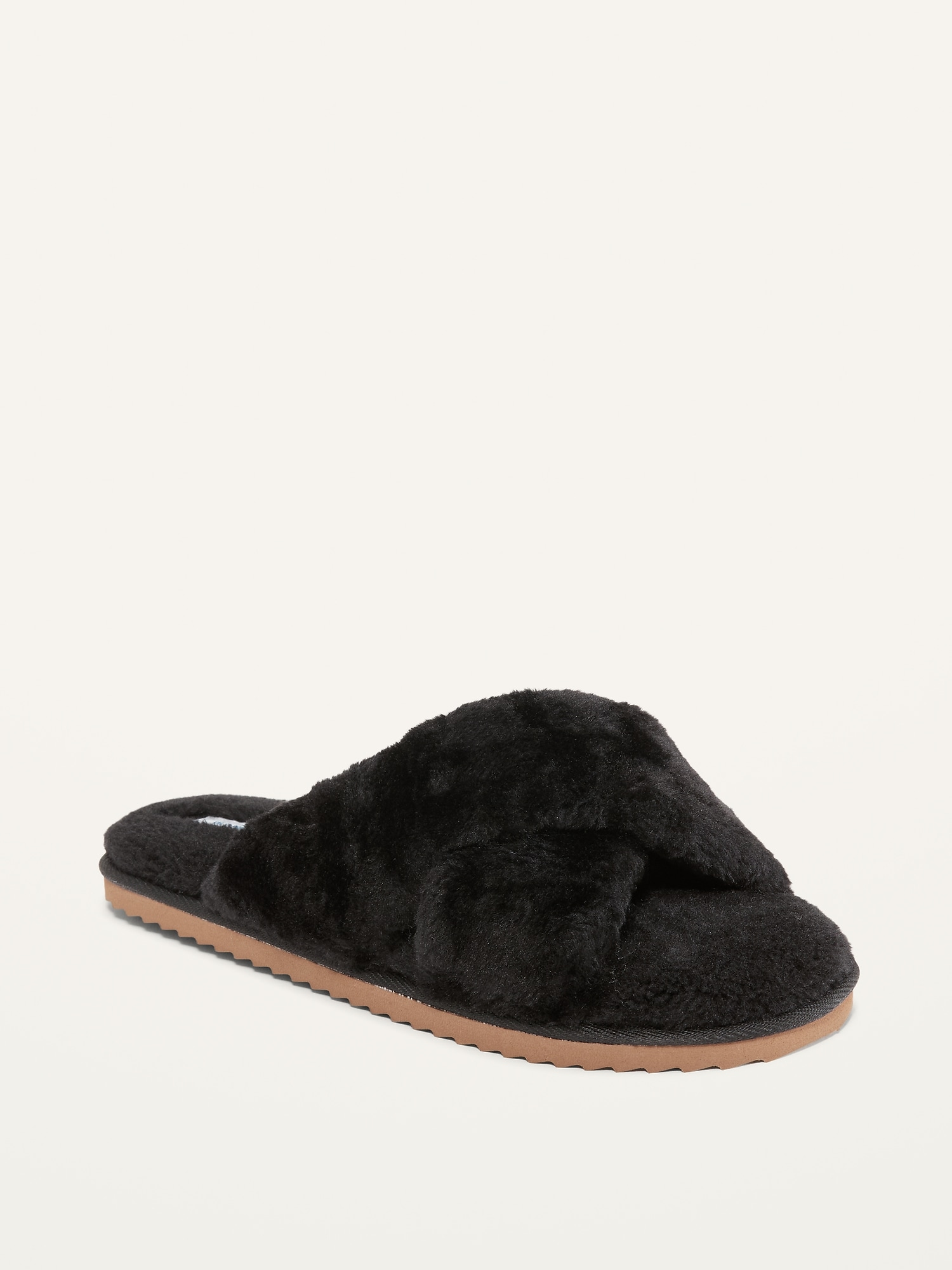 Old navy discount faux fur slippers