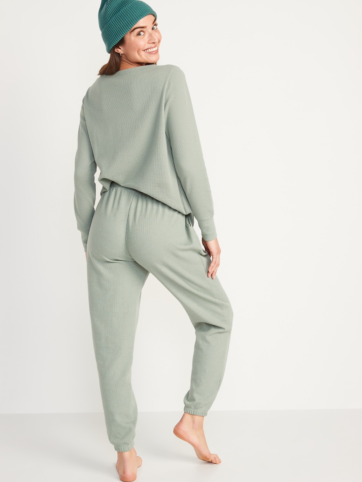 High-Waisted Thermal Jogger Lounge Pants for Women | Old Navy