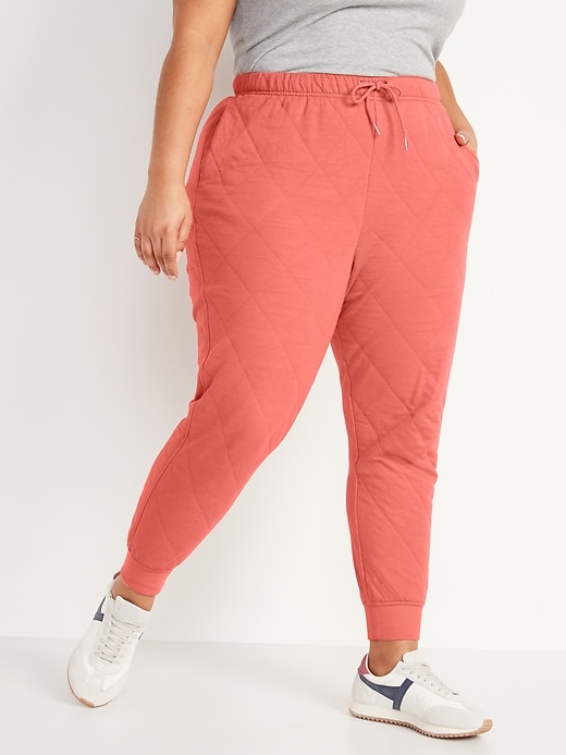 Image number 7 showing, Extra High-Waisted Quilted Jogger Sweatpants