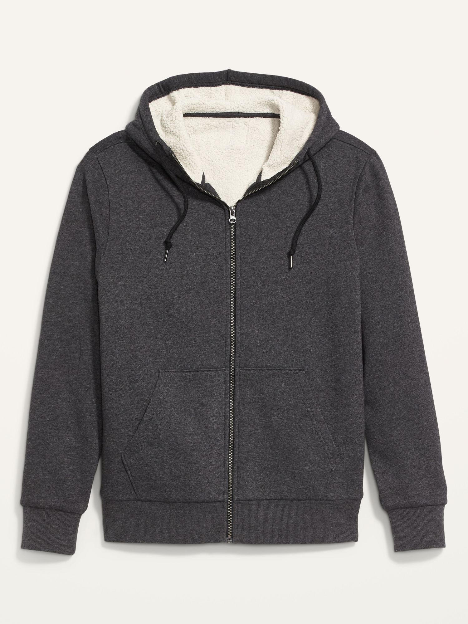 Cozy Sherpa-Lined Zip Hoodie for Men