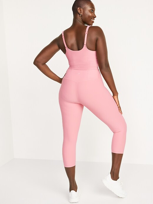 Image number 2 showing, Extra High-Waisted PowerSoft Crop Hidden Pocket Leggings for Women