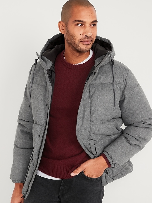 Image number 1 showing, Frost-Free Textured Hooded Puffer Jacket