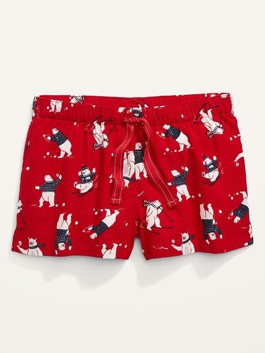 Image number 4 showing, Matching Printed Flannel Pajama Shorts for Women -- 2.5-inch inseam