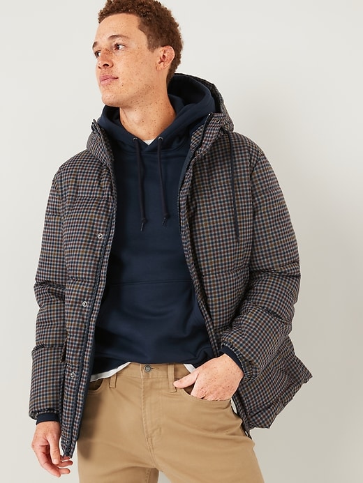 Frost Free Textured Hooded Puffer Jacket