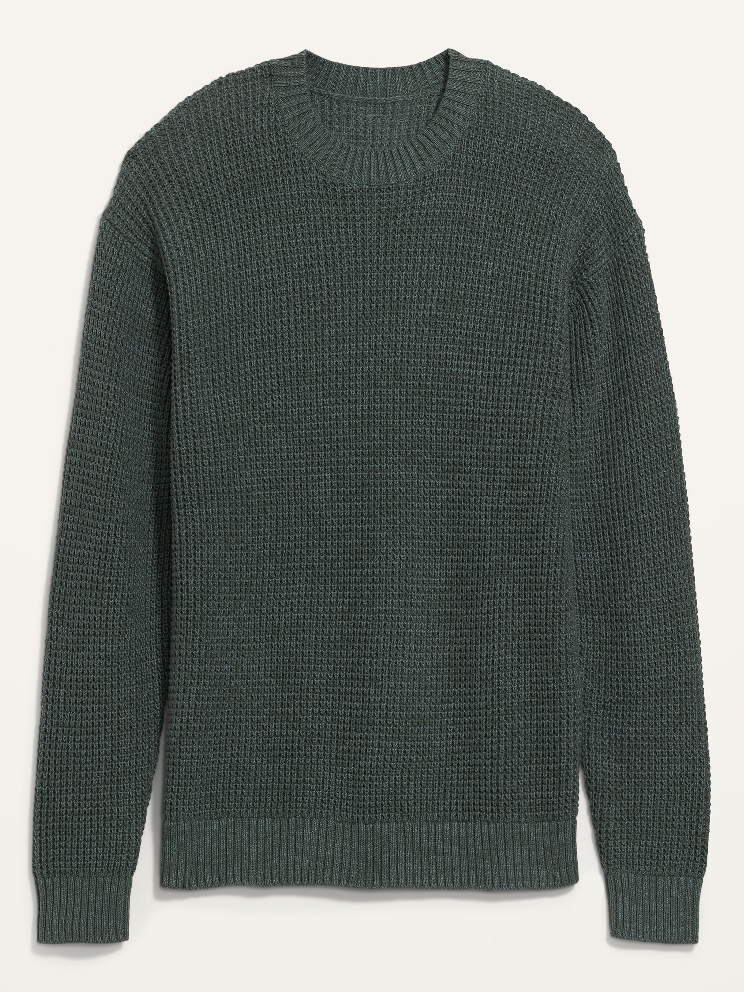 Waffle-Textured Cotton Crew-Neck Sweater | Old Navy