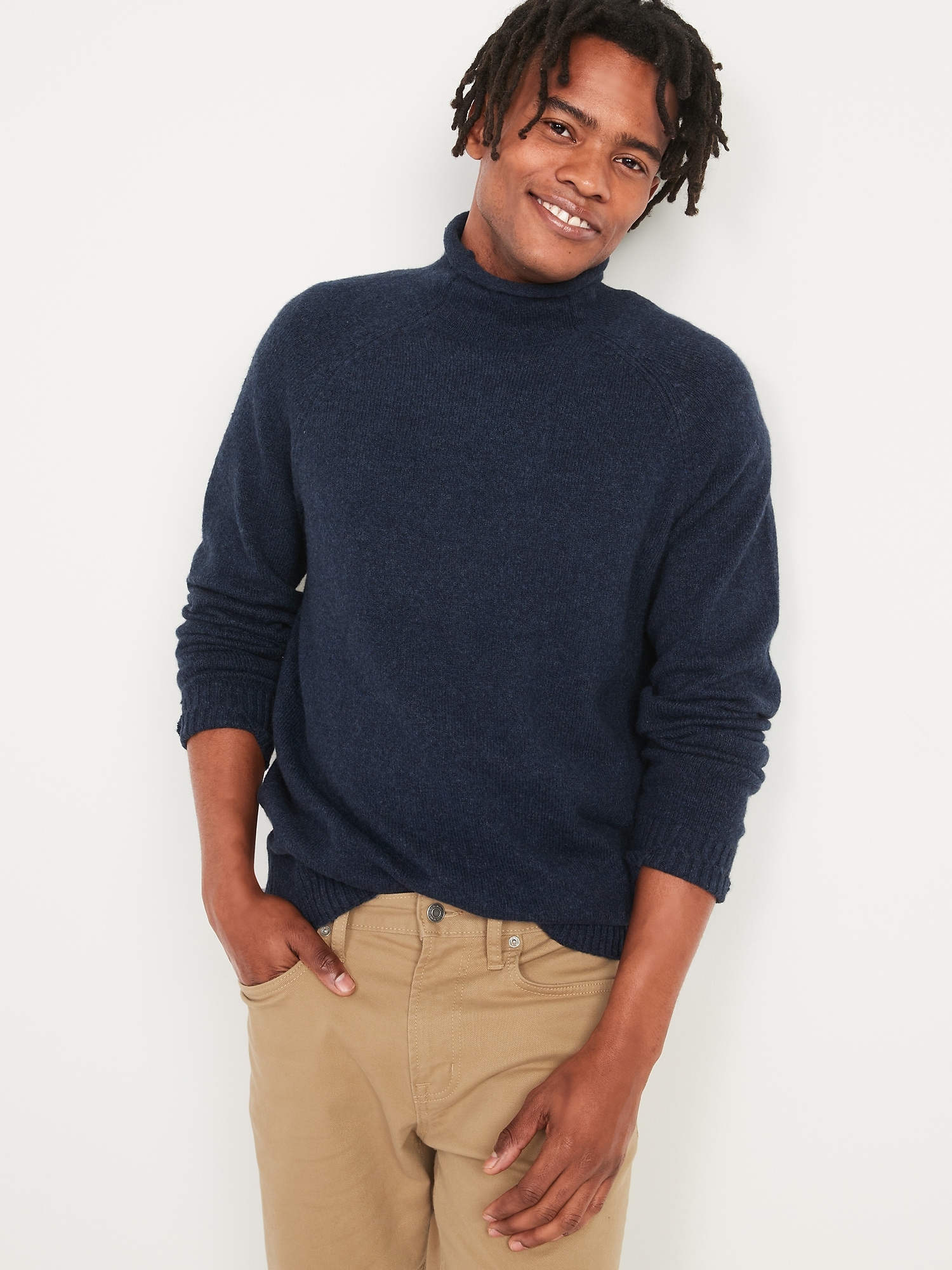 Rolled Turtleneck Raglan-Sleeve Sweater for Men | Old Navy