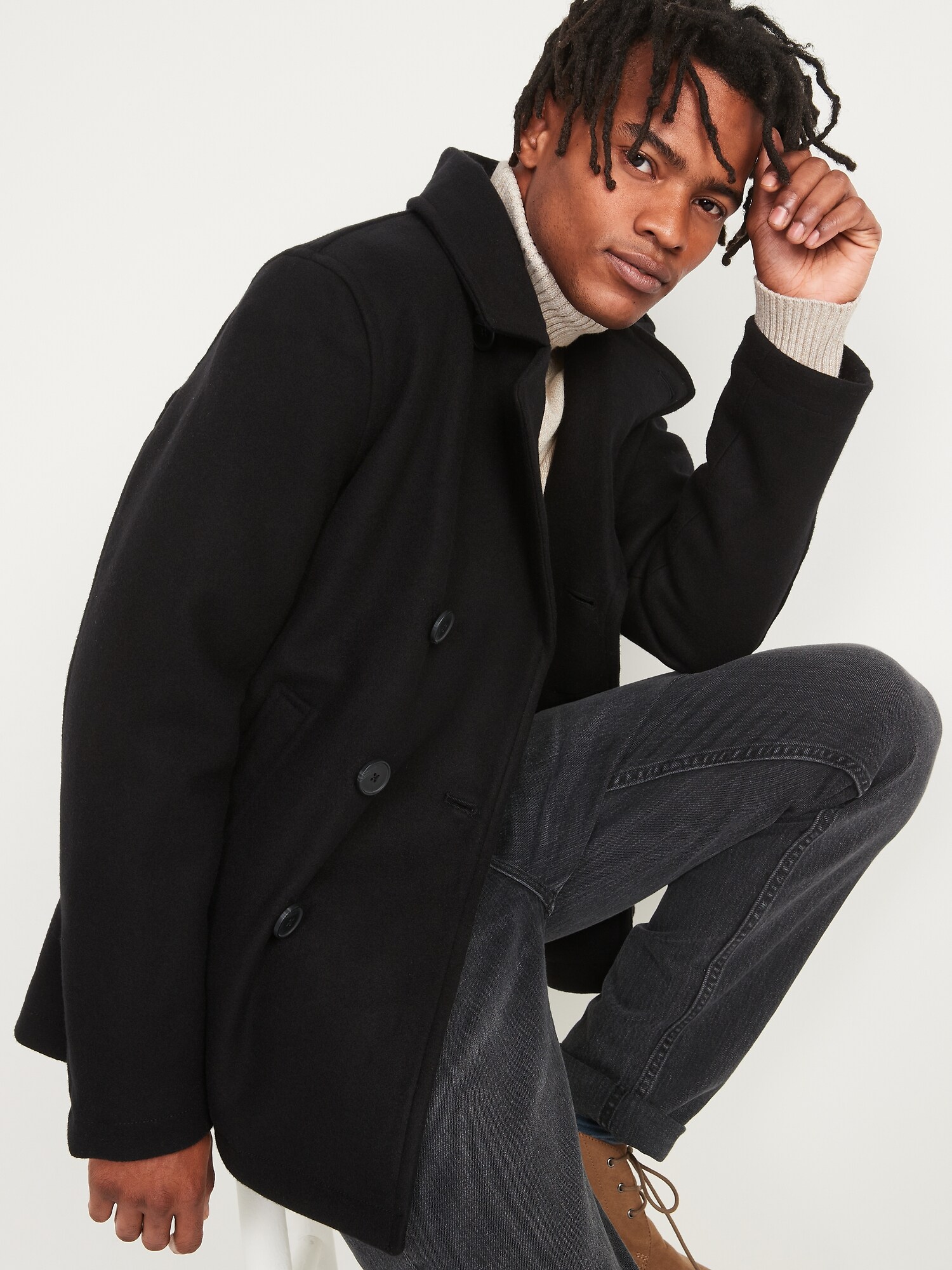 soft brushed peacoat