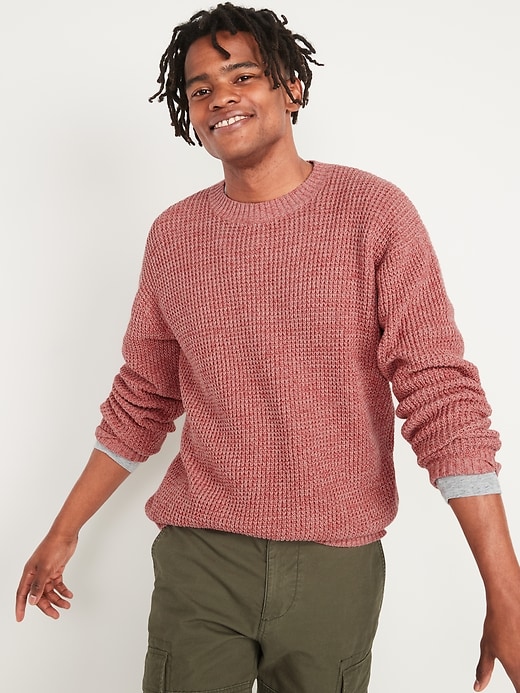 Old Navy - Waffle-Textured Cotton Crew-Neck Sweater