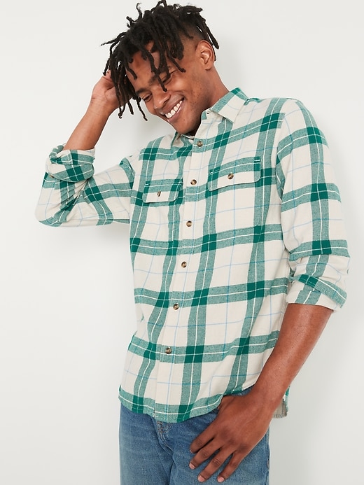 View large product image 1 of 1. Regular-Fit Plaid Flannel Shirt