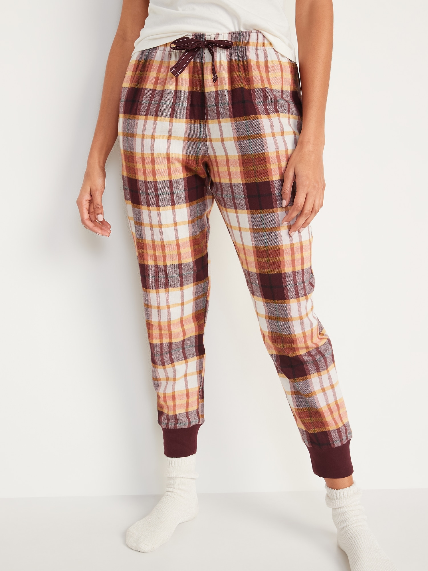 Matching Printed Flannel Jogger Pajama Pants for Women Old Navy