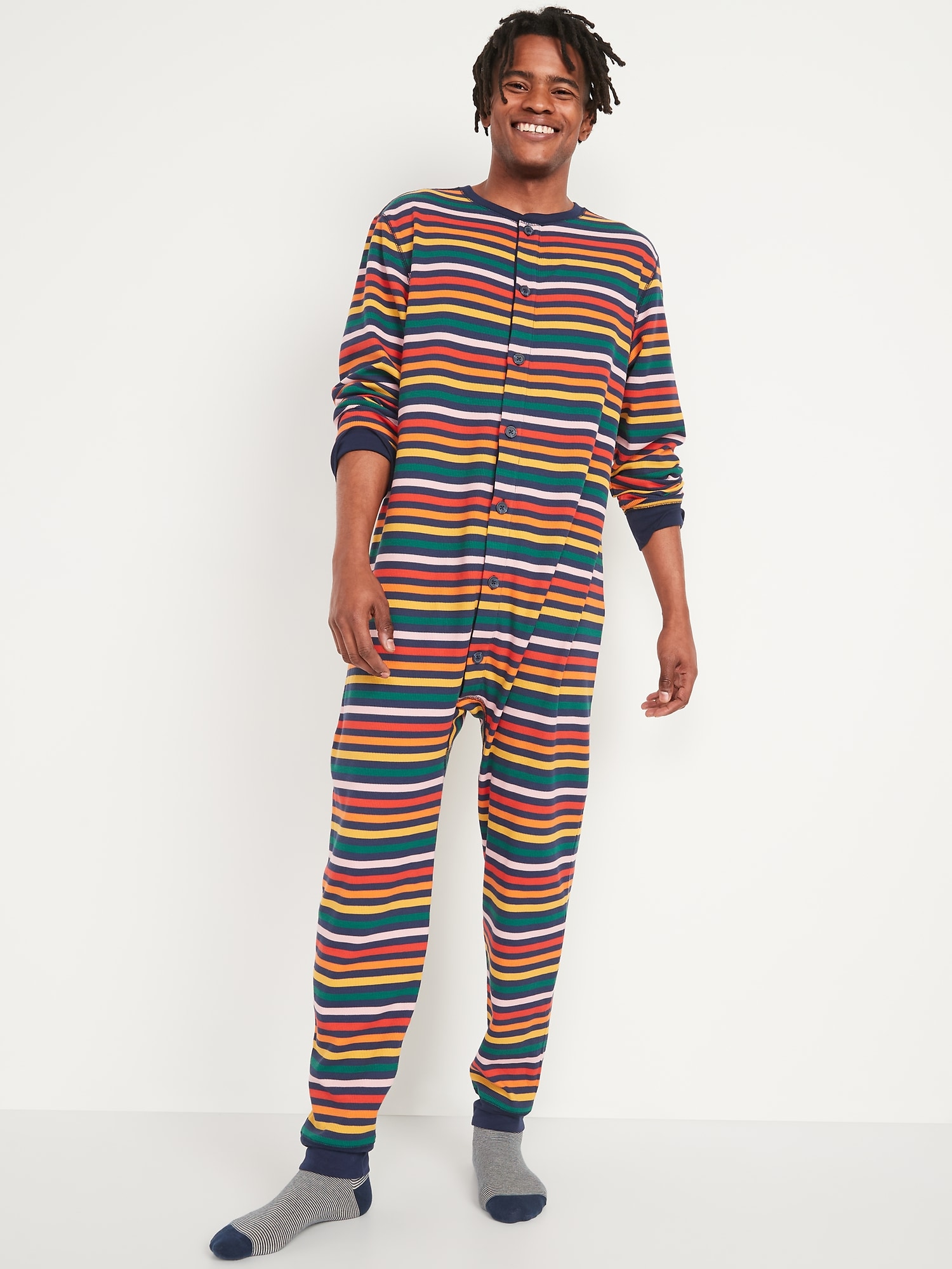 Matching Printed Thermal Pajama One-Piece