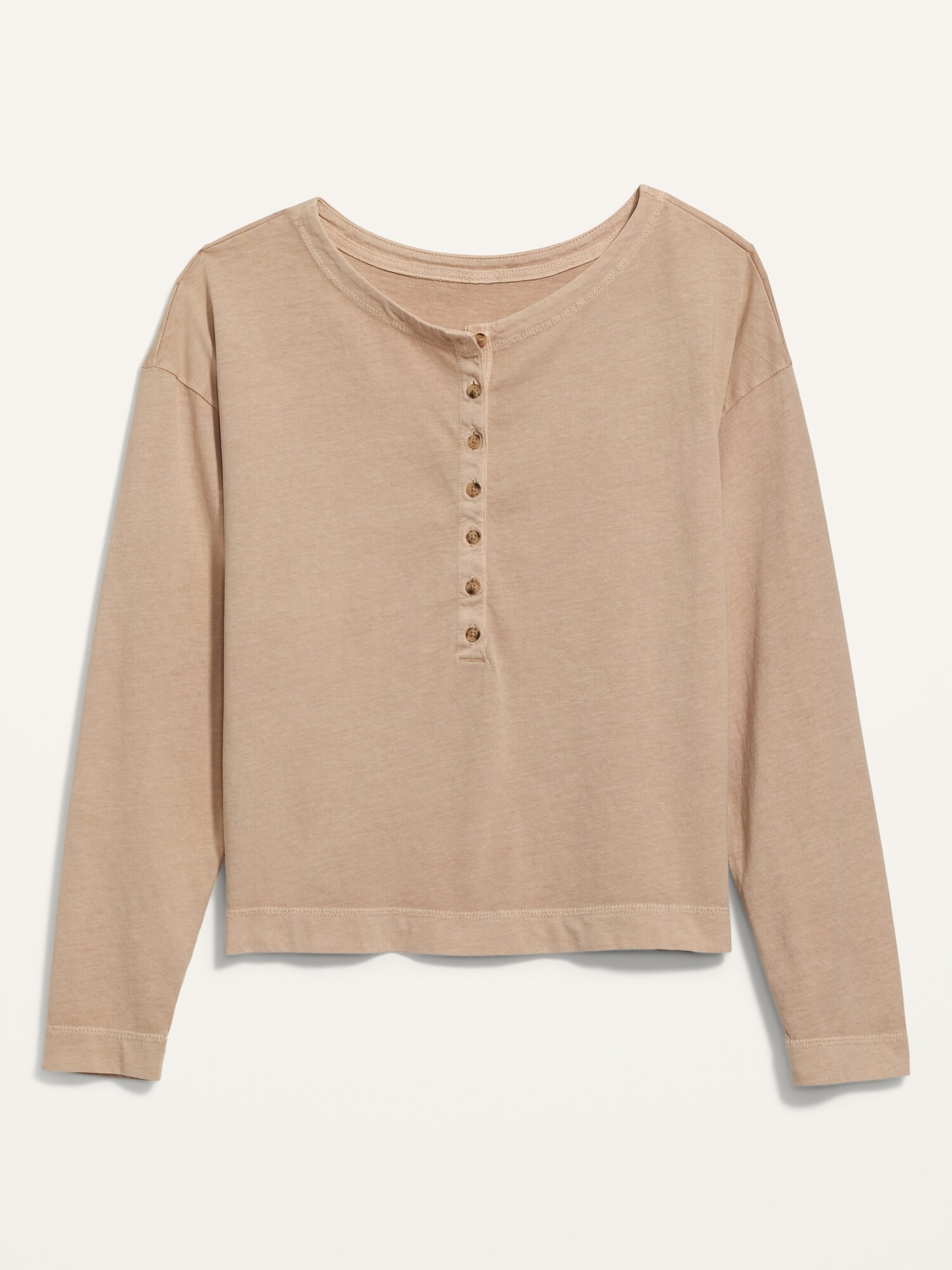 Long-Sleeve Henley T-Shirt for Women