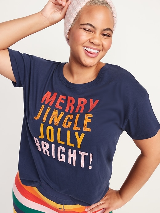 Image number 1 showing, Matching Holiday Graphic T-Shirt for Women
