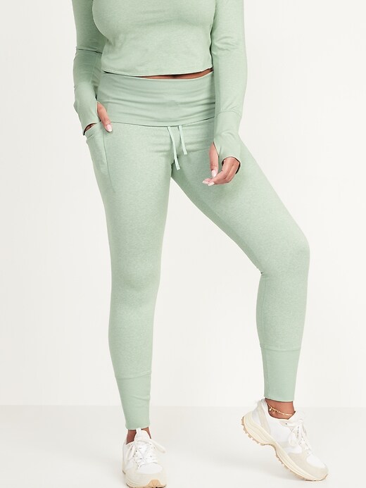high waisted cozecore jogger leggings
