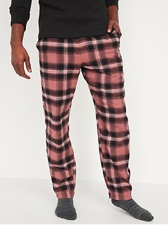 mens red and black plaid pajama pants