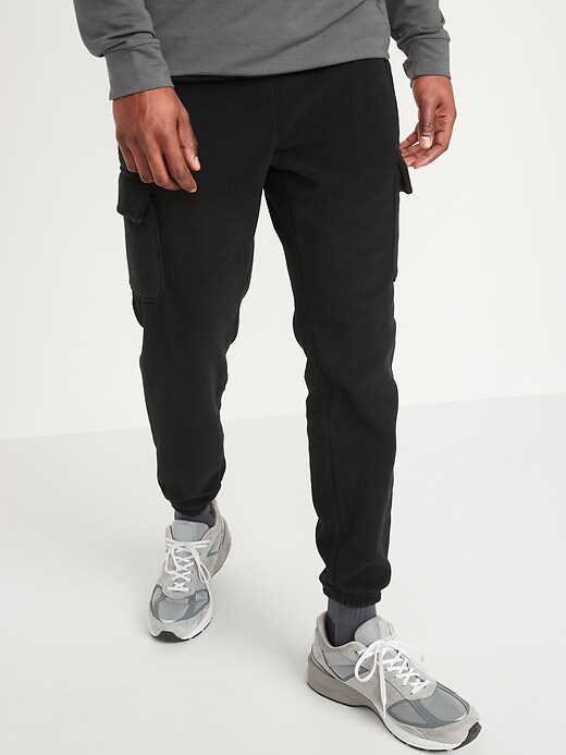 Tapered Microfleece Jogger Cargo Sweatpants for Men | Old Navy