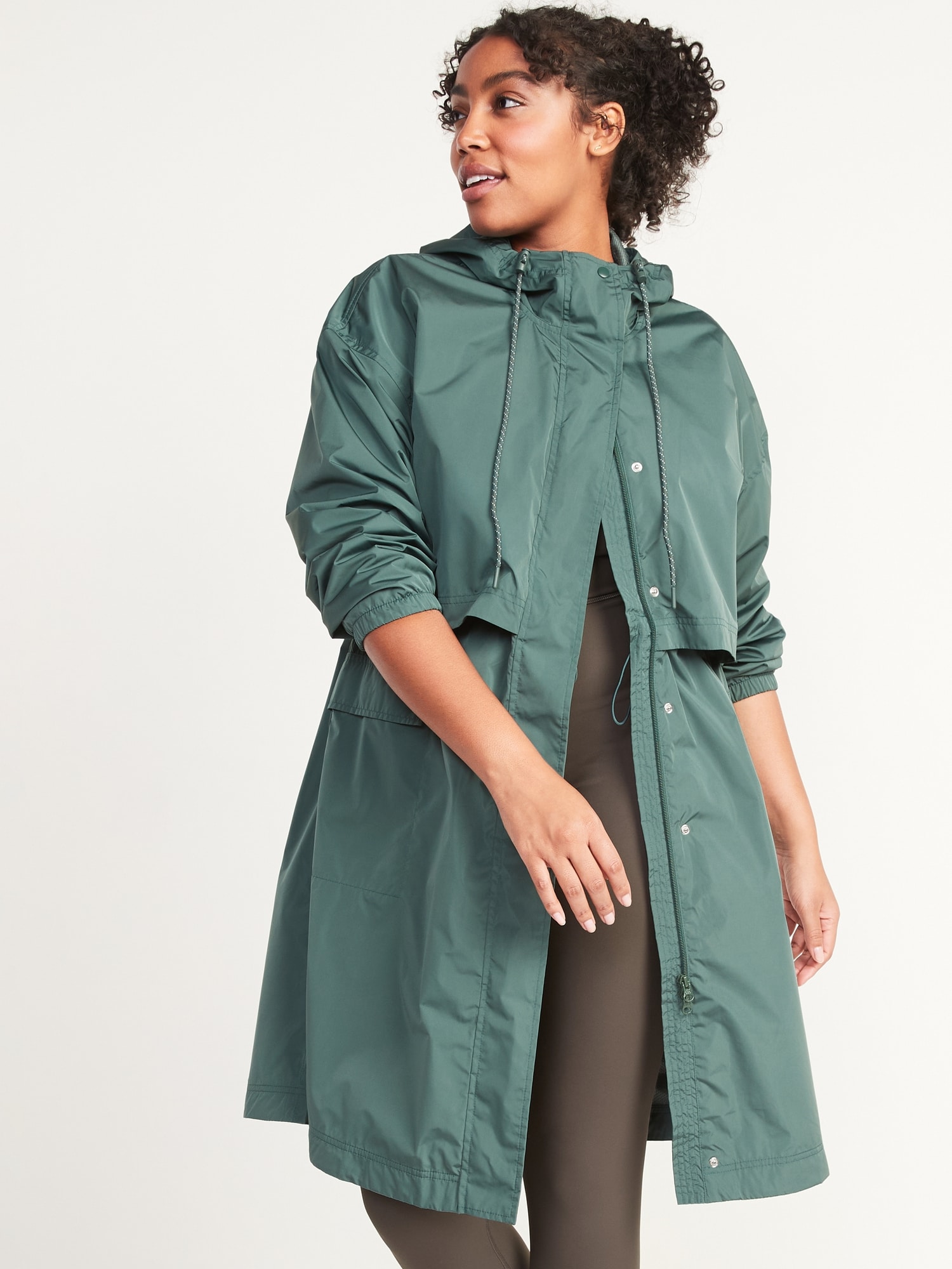 Oversized Water-Resistant Hooded Coat for Women | Old Navy