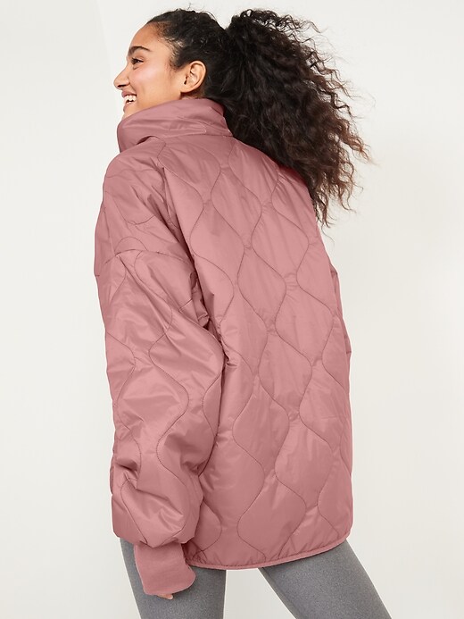 Packable Half Zip Water-Resistant Quilted Jacket | Old Navy