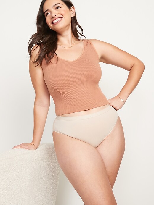 High-Waisted Supima® Cotton-Blend Bikini Underwear