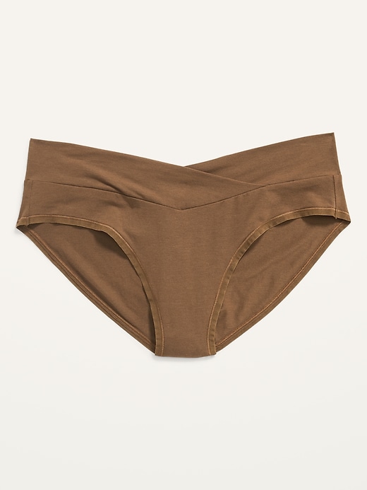 View large product image 1 of 2. Maternity Low-Rise Supima&#174 Cotton-Blend Bikini Underwear