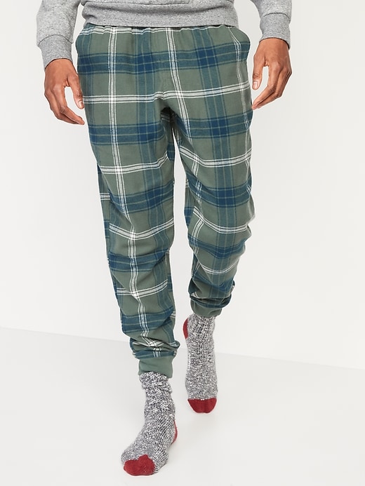 men flannel joggers