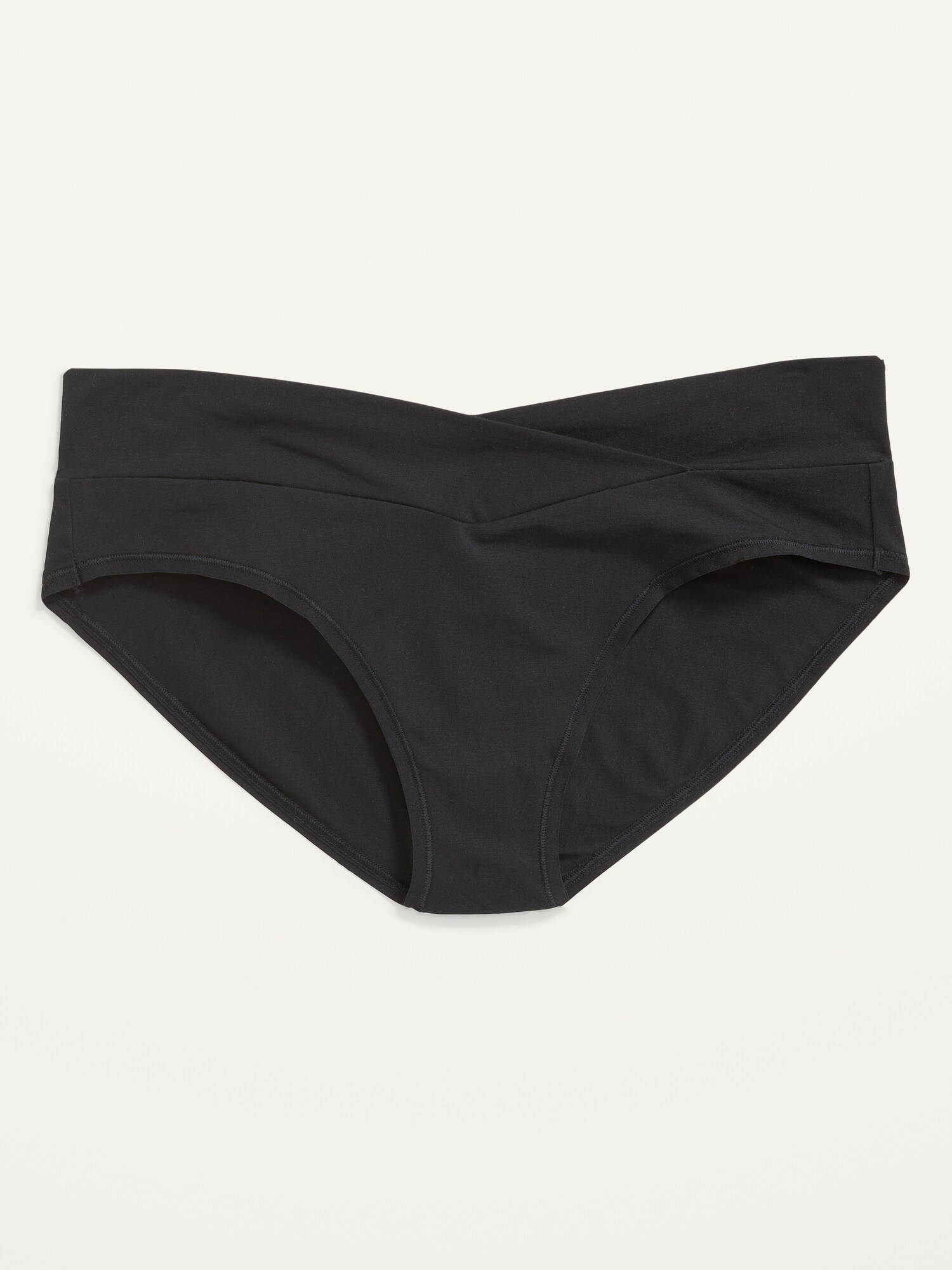 Old Navy Maternity Low-Rise Supima&#174 Cotton-Blend Bikini Underwear black. 1