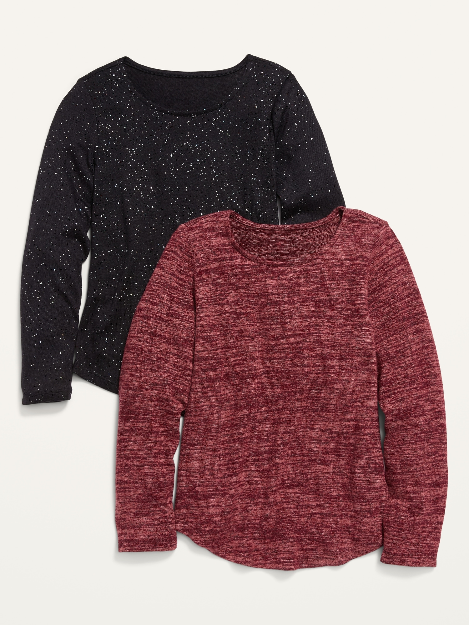 Cozy-Knit Long-Sleeve T-Shirt 2-Pack for Girls | Old Navy