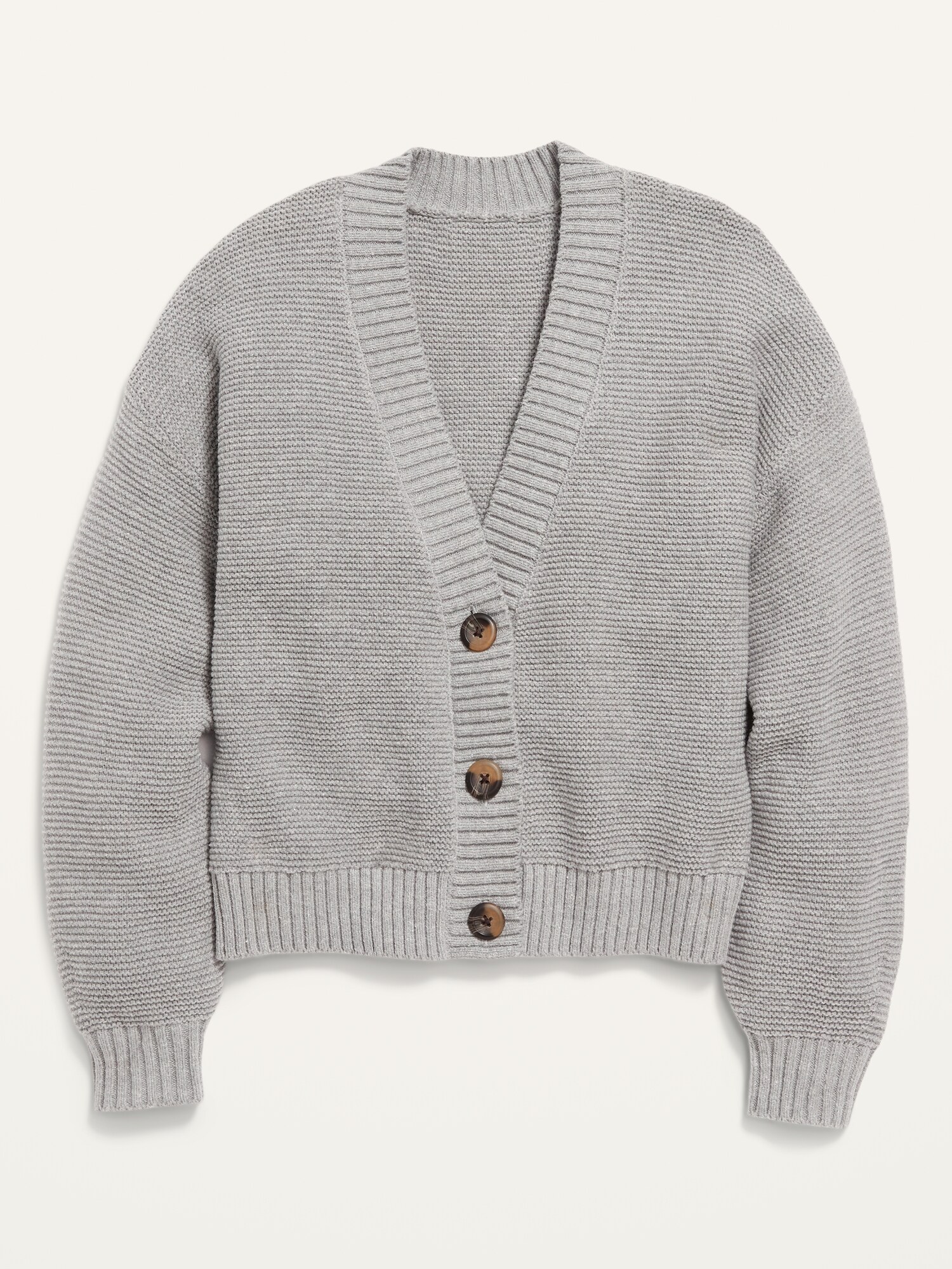 Jacquard-knit wool cardigan