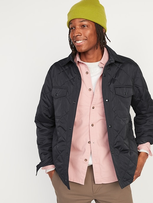 Water-Resistant Quilted Shacket for Men | Old Navy