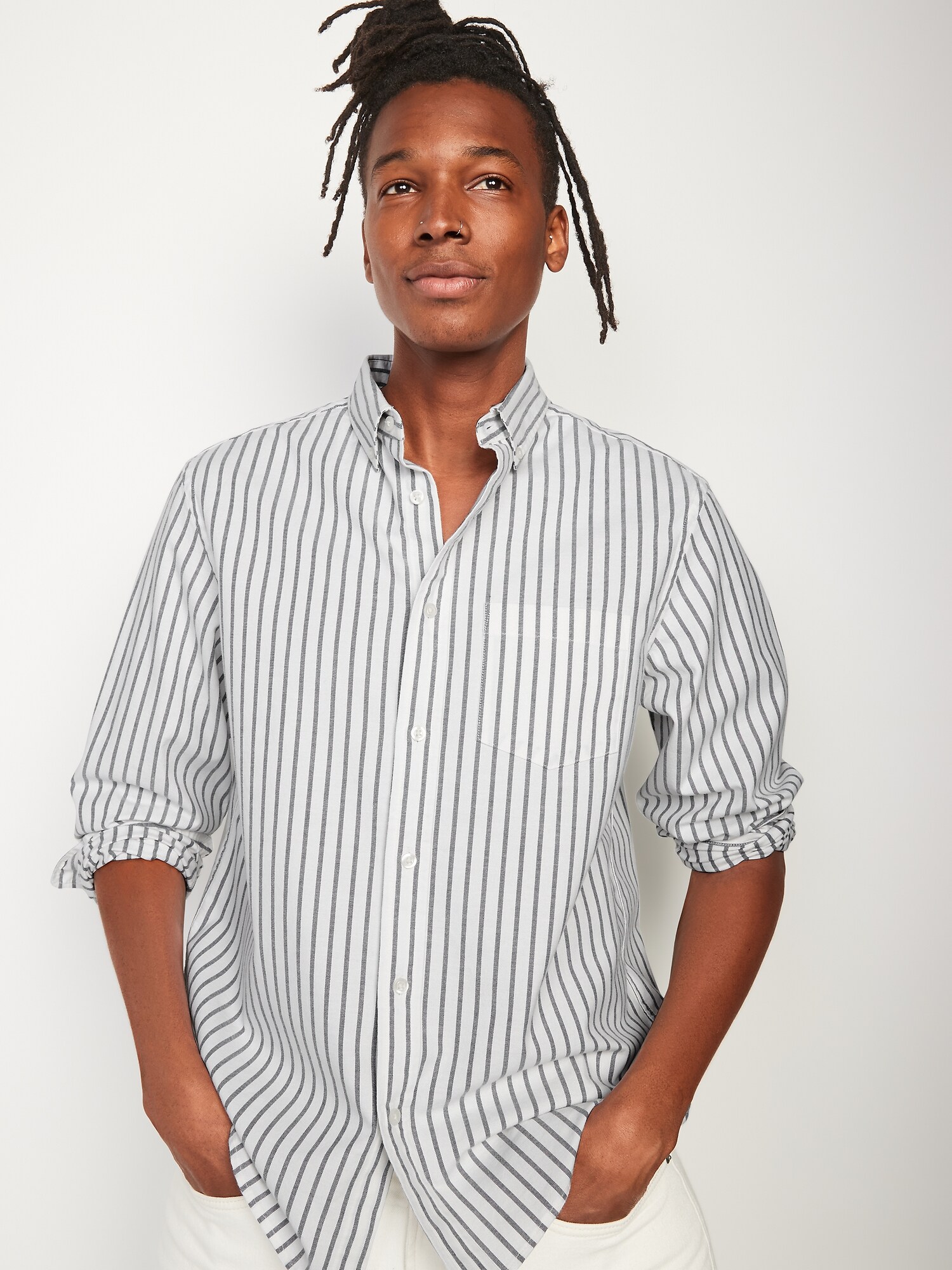 old navy mens striped shirt