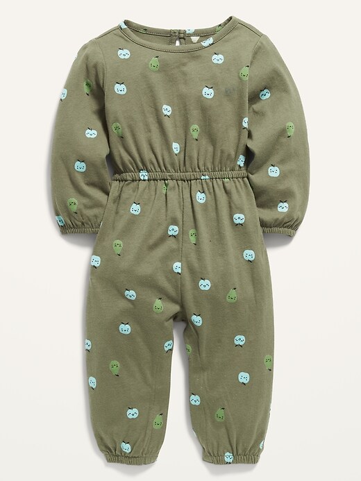 View large product image 1 of 1. Printed Long-Sleeve Jumpsuit for Baby