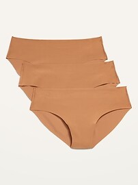 View large product image 3 of 3. Soft-Knit No-Show Hipster Underwear 3-Pack