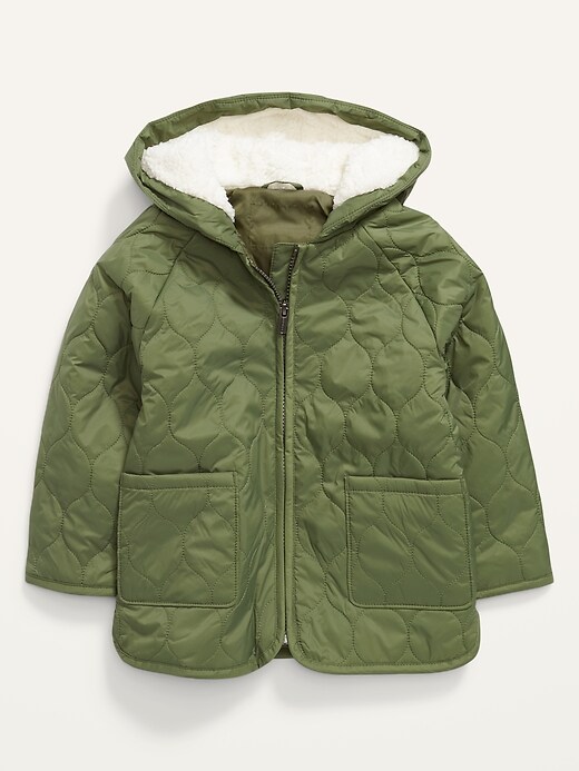 Old Navy Hooded Quilted Jacket for Toddler Girls