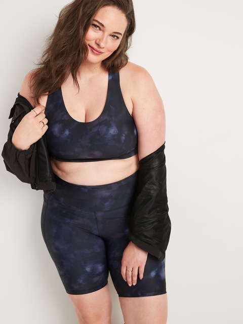 Medium Support PowerSoft Cross-Back Cutout Sports Bra 2X-4X