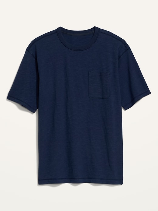 L'image numéro 4 présente T-shirt en tricot flammé à poche utilitaire unisexe pour Adulte