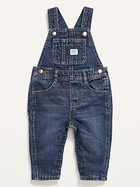 Image number 1 showing, Unisex Workwear Jean Overalls for Baby