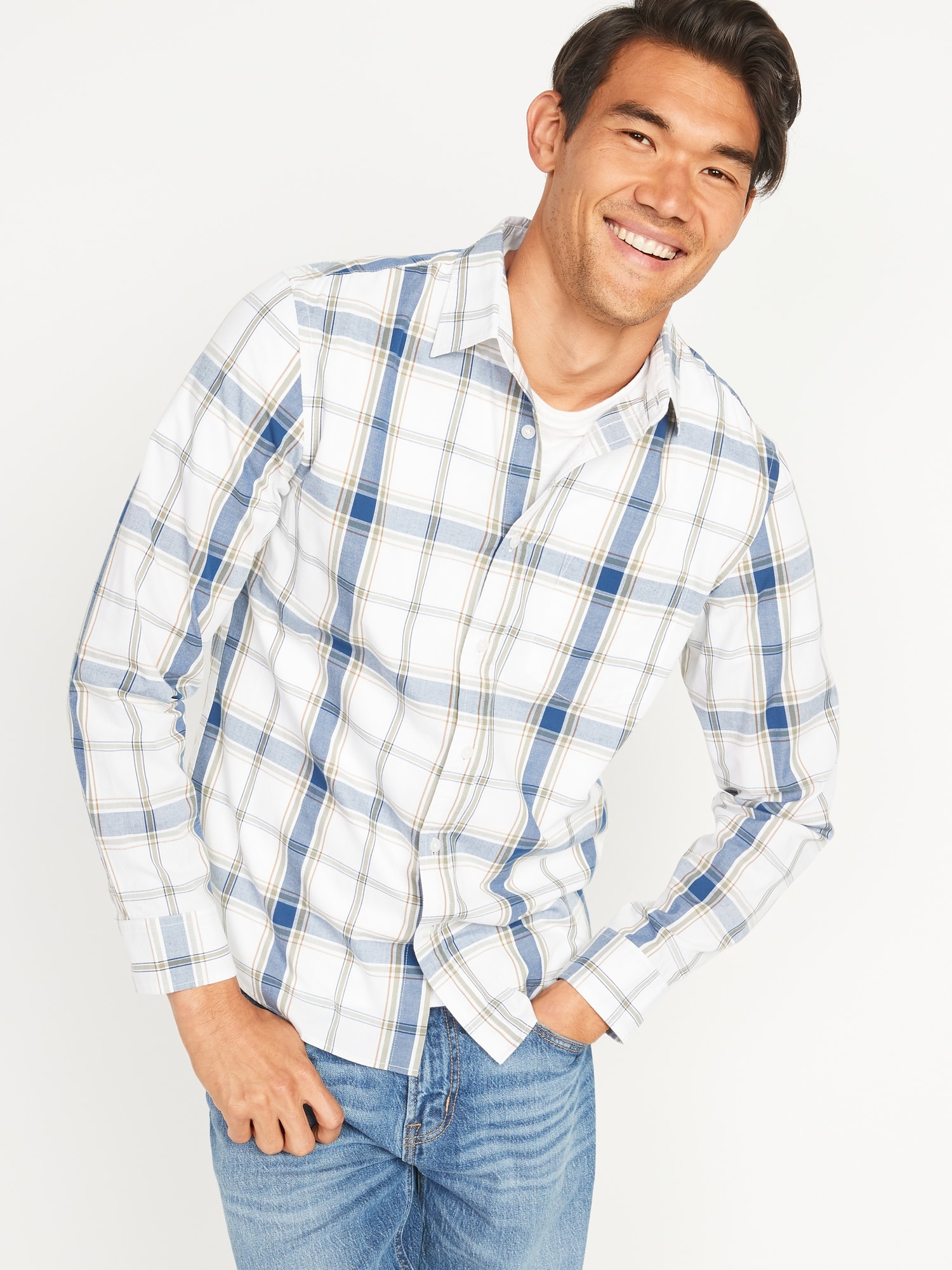 old navy plaid shirts for men