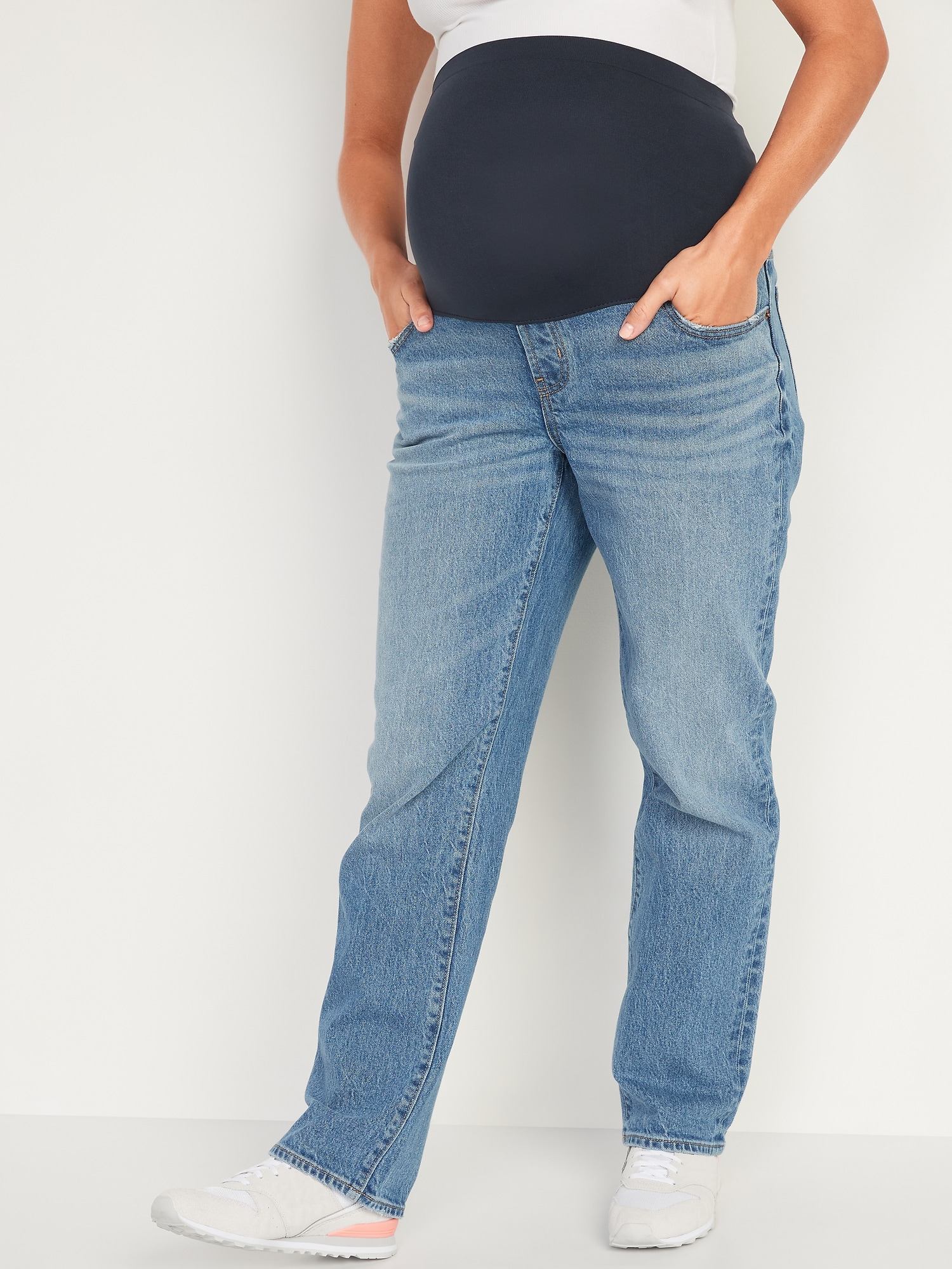 Maternity Full Panel Slouchy Straight 